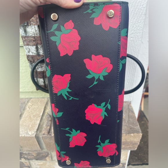 Kate Spade Madison Ross Toss Printed Rose Medium Satchel; NWOT - Picture 6 of 16